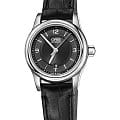 Oris Oris Classic Date 01 561 7650 4034-07 5 14 11  01 561 7650 4034-07 5 14 11 механические женские часы  черный циферблат, браслет кожаный — вид спереди